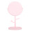 Cute Pink Desktop Mirror with Rotating Function & Cat Ear Makeup Tray 3