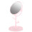 Cute Pink Desktop Mirror with Rotating Function & Cat Ear Makeup Tray 12