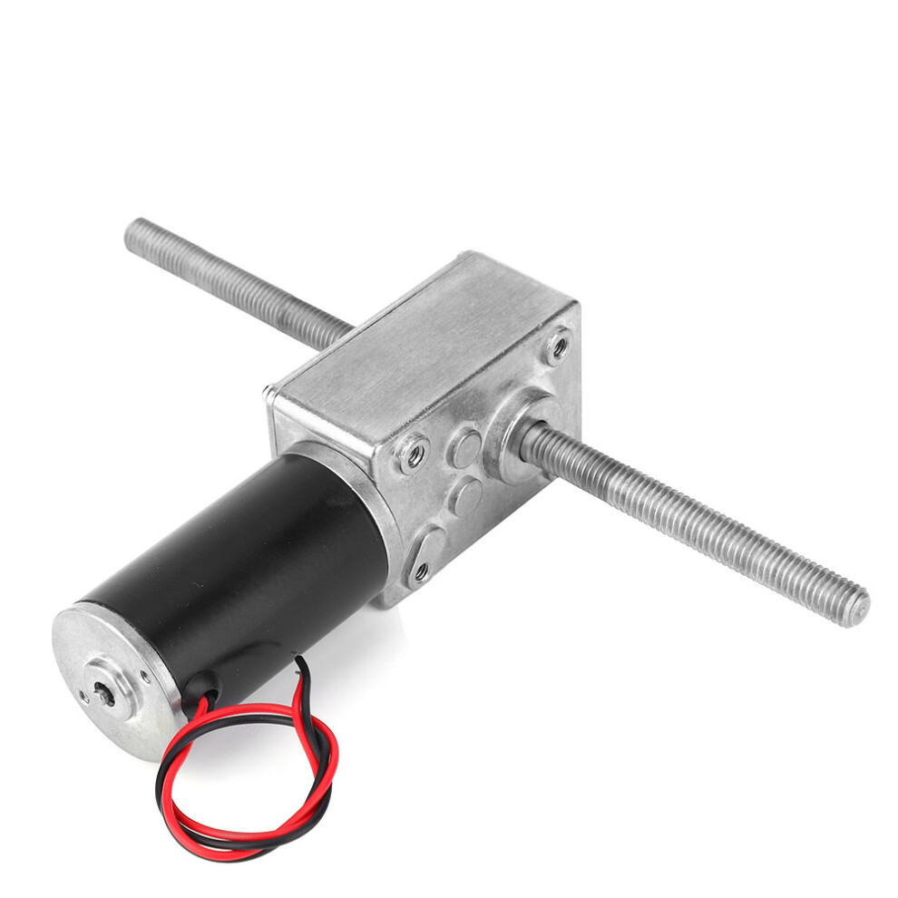 24V Dual Shaft Turbo Worm Gearbox Motor, M8 Thread, 670 Ratio 4691362513688