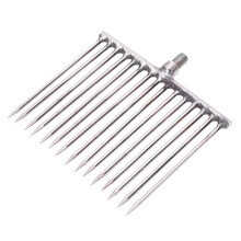 Edelstahl 15-Zinken Harpunenstech Gaff Fisch Speer 11,5 cm Outdoor Angelausrüstung