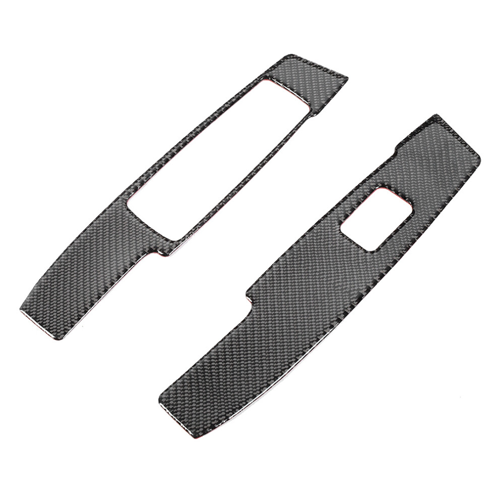 2Pcs Carbon Fiber Car Window Lift Panel Trim For Mercedes W204 2007-2013 9441362520019