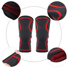 Elastischer roter XL Kniebandage für Laufen & Radfahren