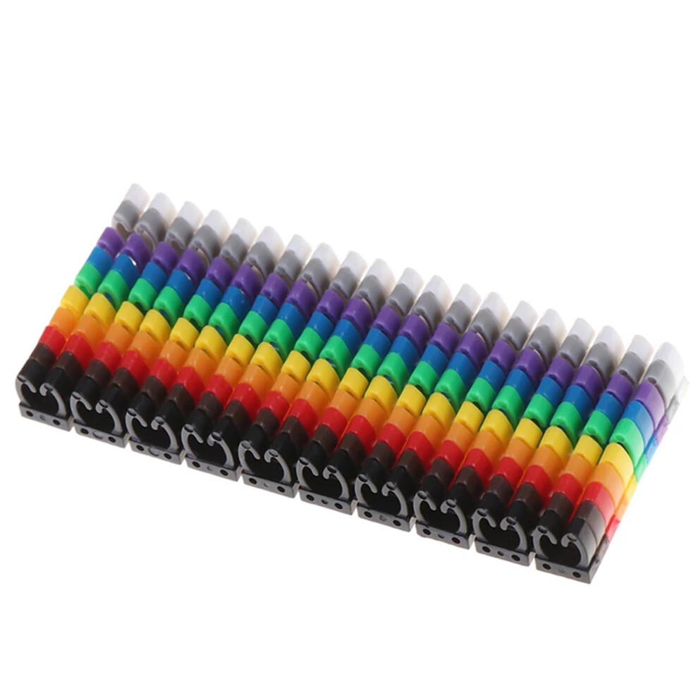 Cable Labelsï¼ Cable Markers Colourful C-Type Marker Number Tag Label For Wire 1.5/2.5/4/ 6Mmâ²(Color 2) 9323874043432