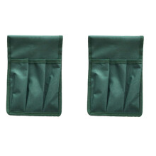 2Pc Green Multipurpose Garden Kneeler Seat Bags Tool Pouches for Gardening with Stable Load-bearing Capacity and Compact Space-saving Design
