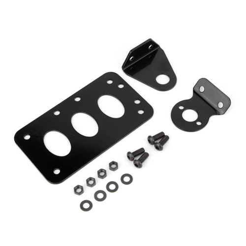 Motorcycle Rear Licence Plate Mount Side Tail Light Bracket Steel AU 1