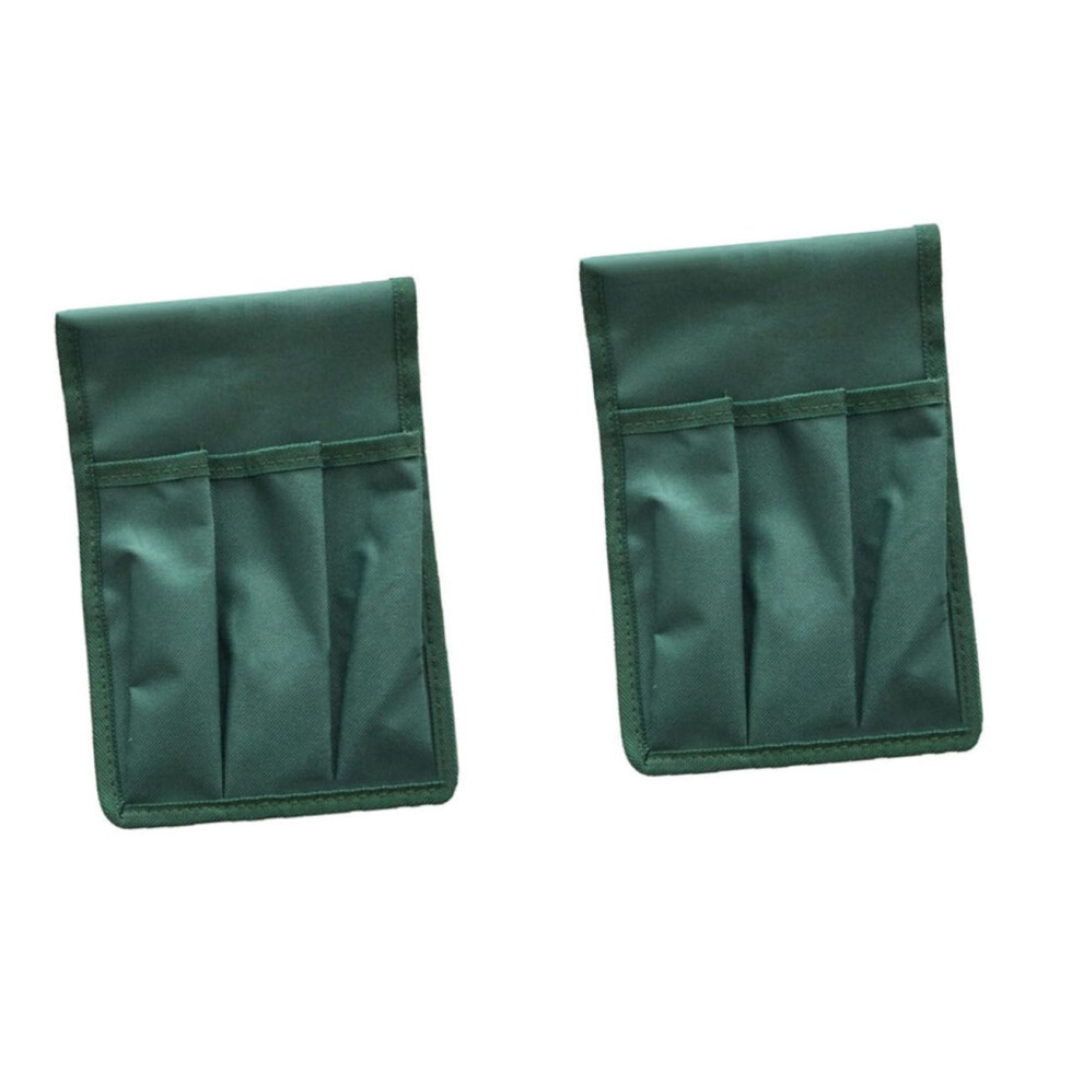 2Pc Green Oxford Cloth Garden Kneeler Seat Tool Bags Multipurpose Pouches For Storing Hand Tools Convenient And Portable Gardening Accessory 9105992160877