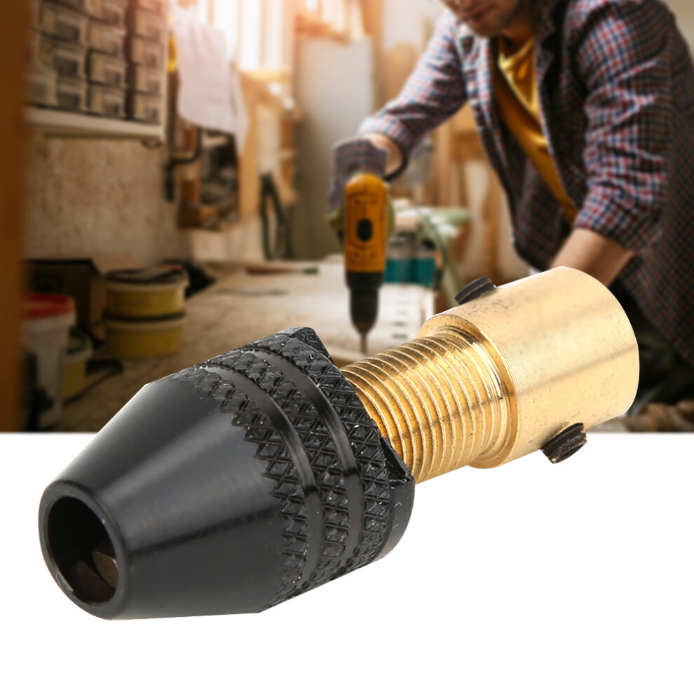 Mini Electric Drill Chuck Brass 2.35Mm/3.175Mm Hole Diameter, Black 4661362523031