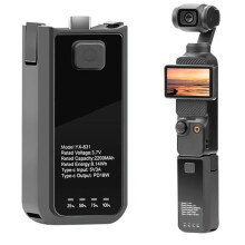 For Dji Osmo Pocket 3 Battery,For Pocket3 Battery Handle Mobile Power Bank,Two Battery Handles for Longer Battery Life