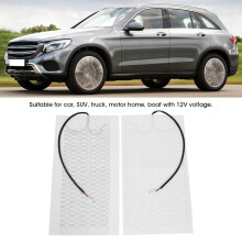 2Pcs 12V Carbon Fiber Car Seat Heater Cushions 53x27cm White