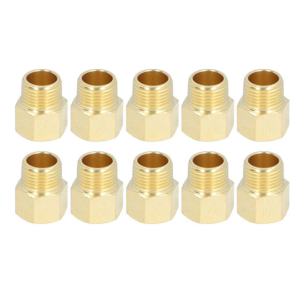 Brass Pipe Fittings Npt Male To Female Adapter For Plumbing 10Pcs 9339159308516