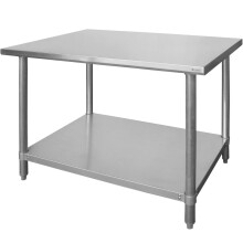Mesa central atornillada Budget Line con estante - 160x60x85 cm