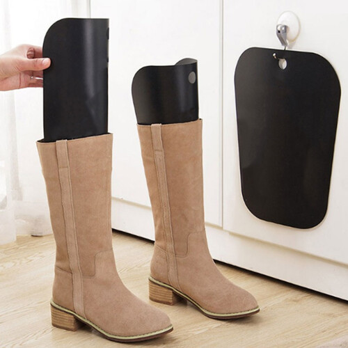 (black) Boot Inserts Plastic 12Inches Rolled Up Straight Support Flexible 1