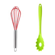 Professionelles Kochbesteck-Set, Schneebesen-Set aus Edelstahl mit flexiblem Rand, ergonomischem Griff für schadstofffreies Kochen, 2-teilig