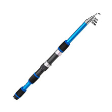 Fishing Pole Lightweight Fishing Rod Short Telescopic Section Small Sea Portable Pole Ocean Boat Outdoor Entertainment Blue-Sea pole