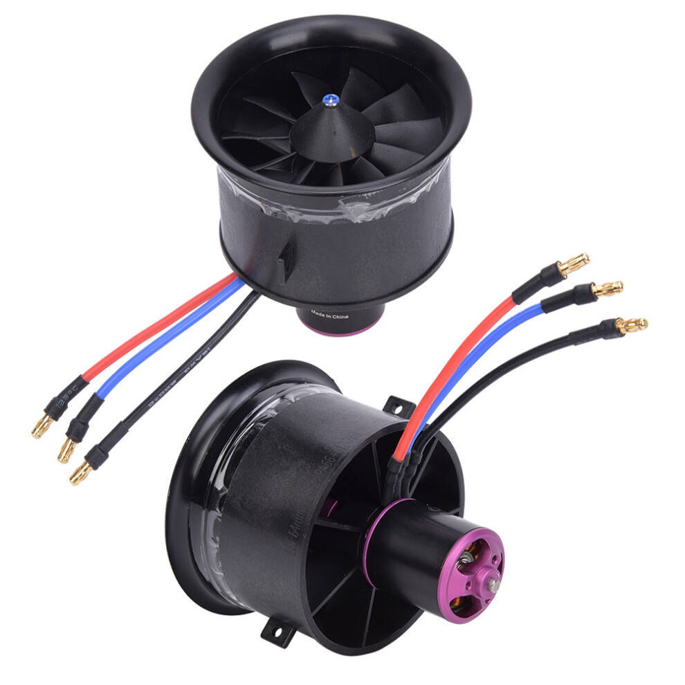 Rc Plane 64Mm Edf Fan With 11-Blade Kv3900 Brushless Motor For Duct Aircraft 4171362526203