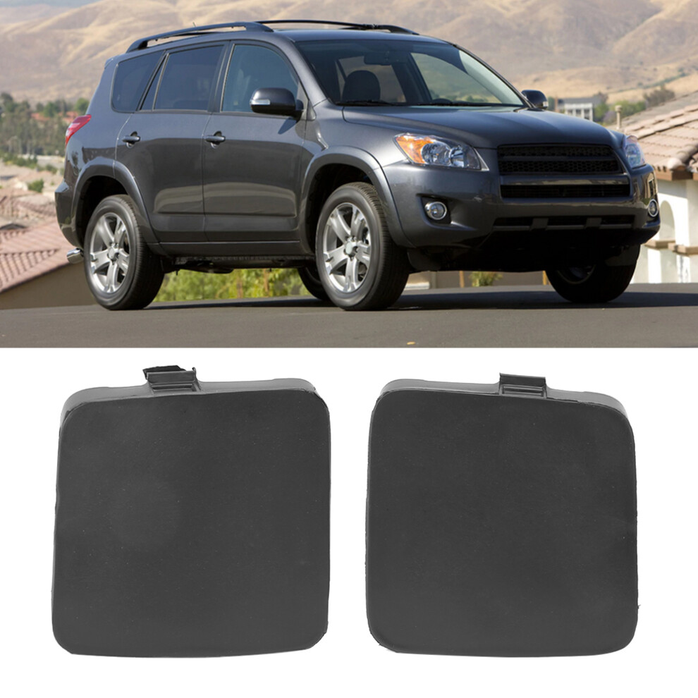 2Pcs Front Bumper Tow Hook Eye Cover Cap For Toyota Rav4 2009-2012 7891362528331