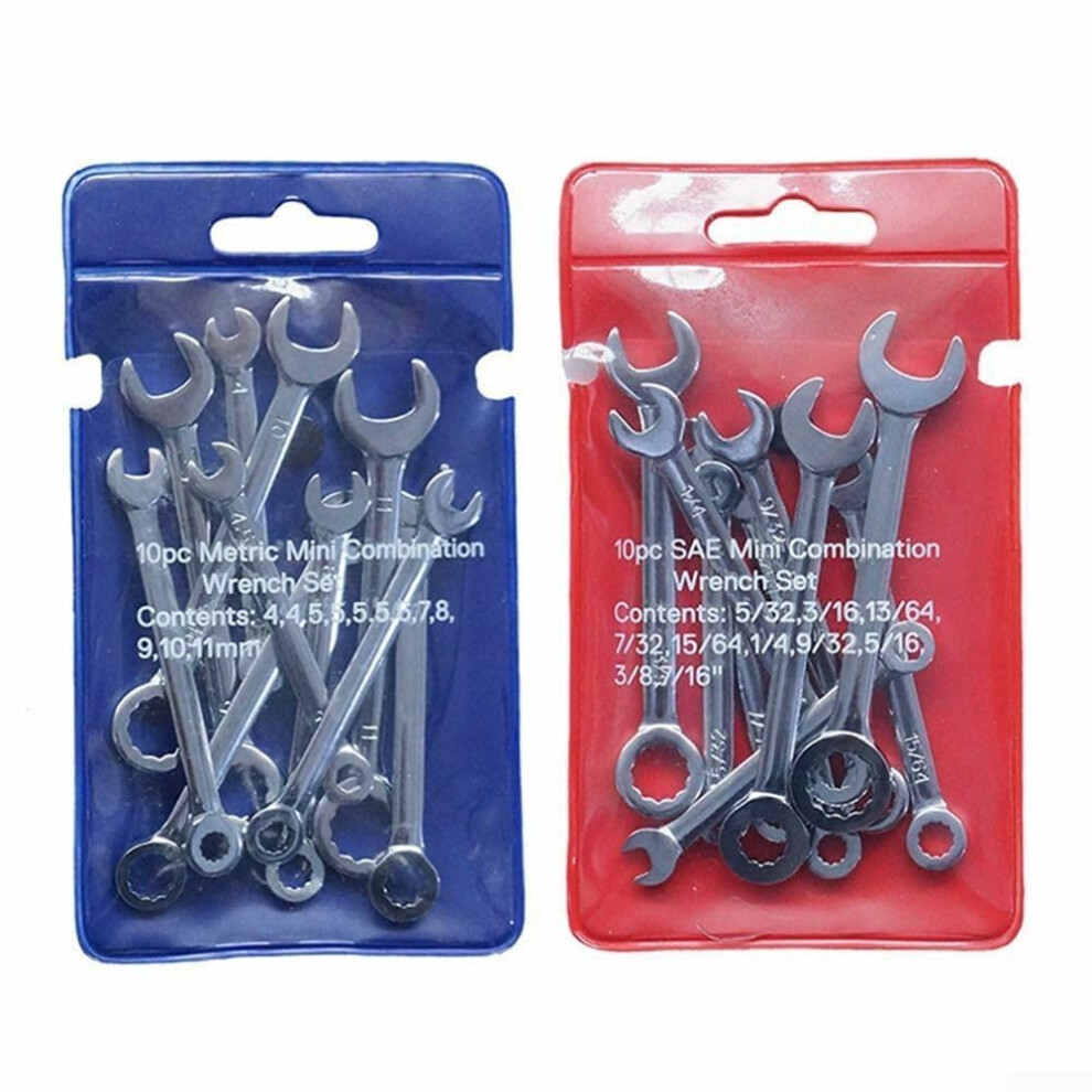 Efficient 10Pcs Mini Spanner Wrench Set Designed For Various Repair Applications (Blue Metric) 9105992161744