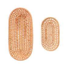 Soluții de răcire exterioară compatibile, tăvi decorative țesute, coșuri de depozitare țesute manual din ratan vietnamez, reutilizabile în