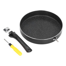 Scratch Resistant Nonstick Frying Pan Healthy Diet Granite Coating Fry Egg Pan Oven Safe Stainless Steel Handle Versatile Saucepan Set Compatible With