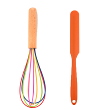 Gourmet Chef's Essential, Silikon-Schneebesen-Set, hitzebeständig, antihaftbeschichtet, spülmaschinenfest, 2-teiliges Küchenwerkzeug zum Kochen