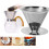 Καφετιέρα Pour Over, Φίλτρο από ανοξείδωτο ατσάλι, Επαναχρησιμοποιήσιμη, Χωρίς χαρτί, 4