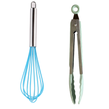 Innovatives Schneebesen-Set zum Kochen und Backen, langlebiger Edelstahlkern, flexibler Silikonkopf, kratzfest, leicht zu reinigen