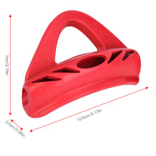 Black Rubber Shoe Lace Heel Strap for Swim Fins, Red, 10.5x7cm