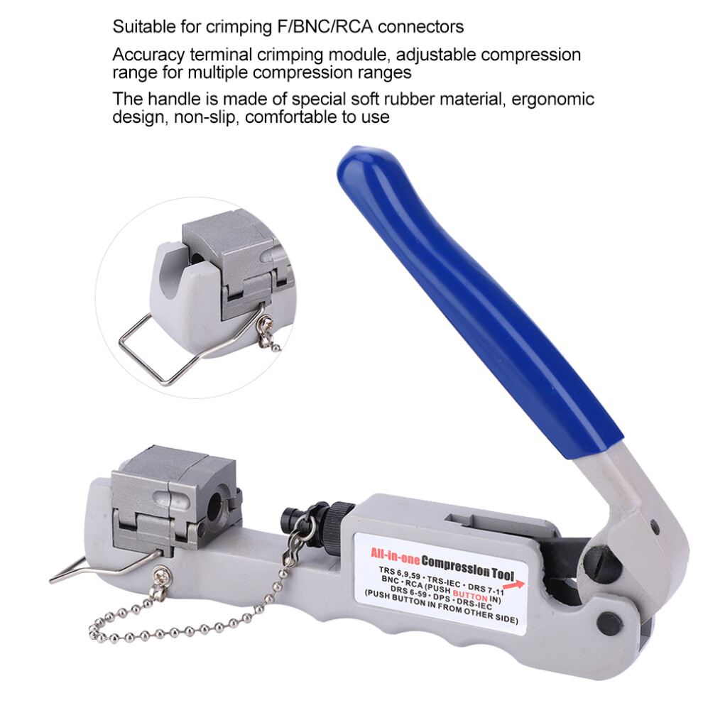 Multifunctional Steel Crimping Pliers For F/Bnc/Rca Terminals 4601362530448