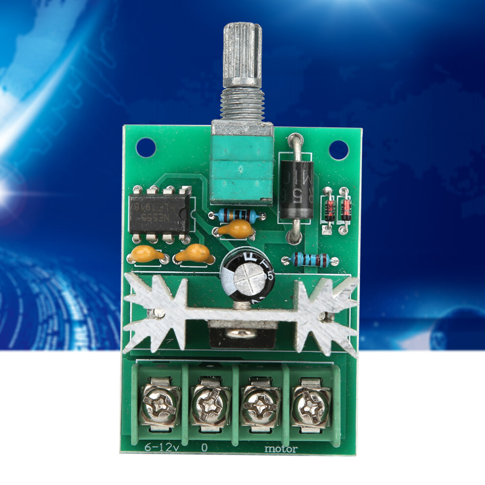 Pwm Dc Motor Speed Controller Switch 6A 6V-12V Aluminum Knob 4621362530149