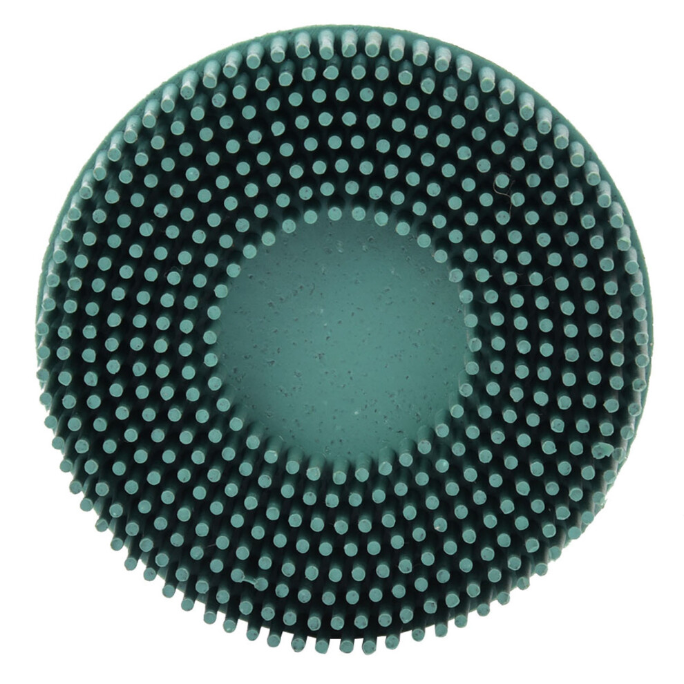 Green 3 Inch Bristle Disc Emery Rubber Brush For Deburring & Surface Smoothing 8401362530334