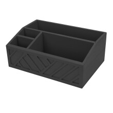 Holz-Kaffeestation-Organizer 12,6x8,46x4,92 Zoll Schwarz
