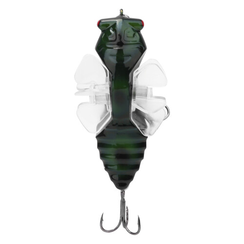 Bionic Cicada Fish Lure 7.5cm Hard Bait with Rotating Spins and Treble Hook 1