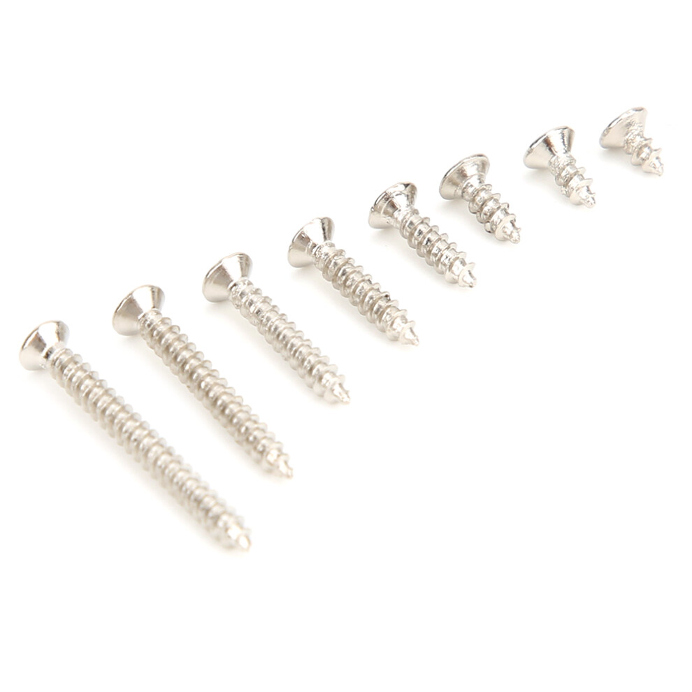 800Pcs M2 Carbon Steel Nickel Plated Cross Countersunk Self Tapping Screws Set 5031362532514