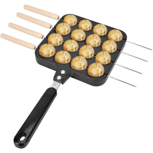 Επαγγελματική μηχανή Takoyaki, αντικολλητικό τηγάνι ψησίματος 16 οπών, ανθεκτική