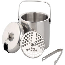 Obra-prima em retenção de gelo, elegante em aço inoxidável que mantém as bebidas geladas, fácil de limpar, ideal para festas, churrascos e