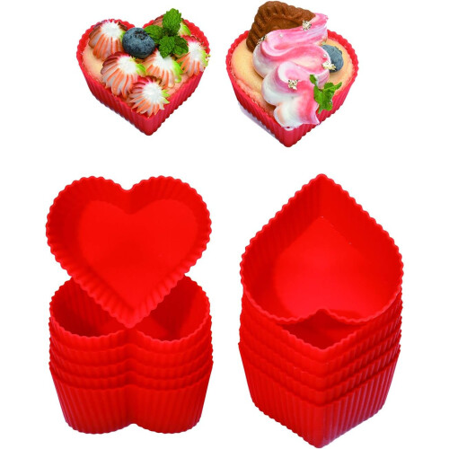 Αντικολλητικές θήκες για cupcakes σιλικόνης, ανθεκτικές στη θερμότητα