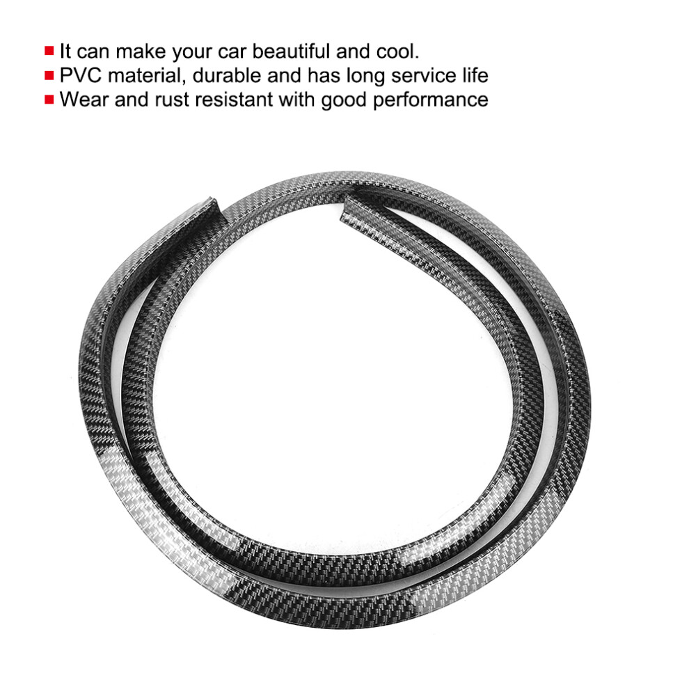 1.5M Carbon Fiber Look Wheel Eyebrow Trim Strip For Cars Universal Accessory 4661362533191
