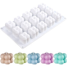 Moule à bougie à bulles, matériau en silicone fiable pour le bricolage, moules multifonctionnels parfaits avec revêtement antiadhésif, moule à