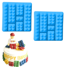 Moldes de silicone em formato de blocos de montar para diversão sem fim, molde de tijolo de chocolate com design exclusivo para festas.