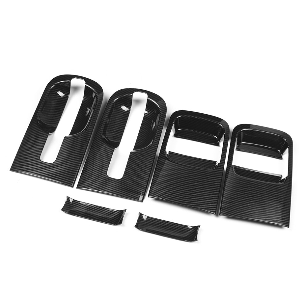 Carbon Fiber Style 6Pcs Door Handle Covers For Hyundai Grand Starex H1 2019 9301362536178