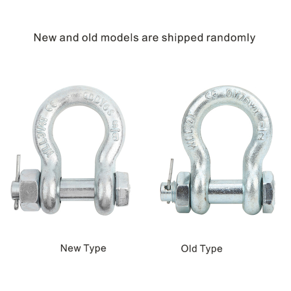 Heavy Duty Alloy Steel Bow Shackle 3.25T With Galvanized Finish 6941362537619