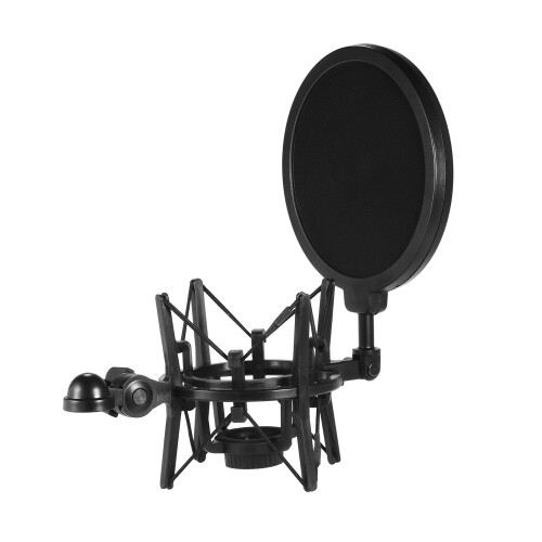 Studio Music Shock Mount mit Popfilter – Passend für 21 mm Mikrofone. 1