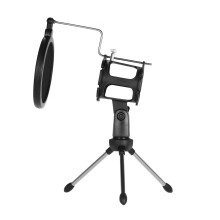 Mini-Desktop-Mikrofonständer-Set mit Schwinghalterung & Popfilter zum Aufnehmen
