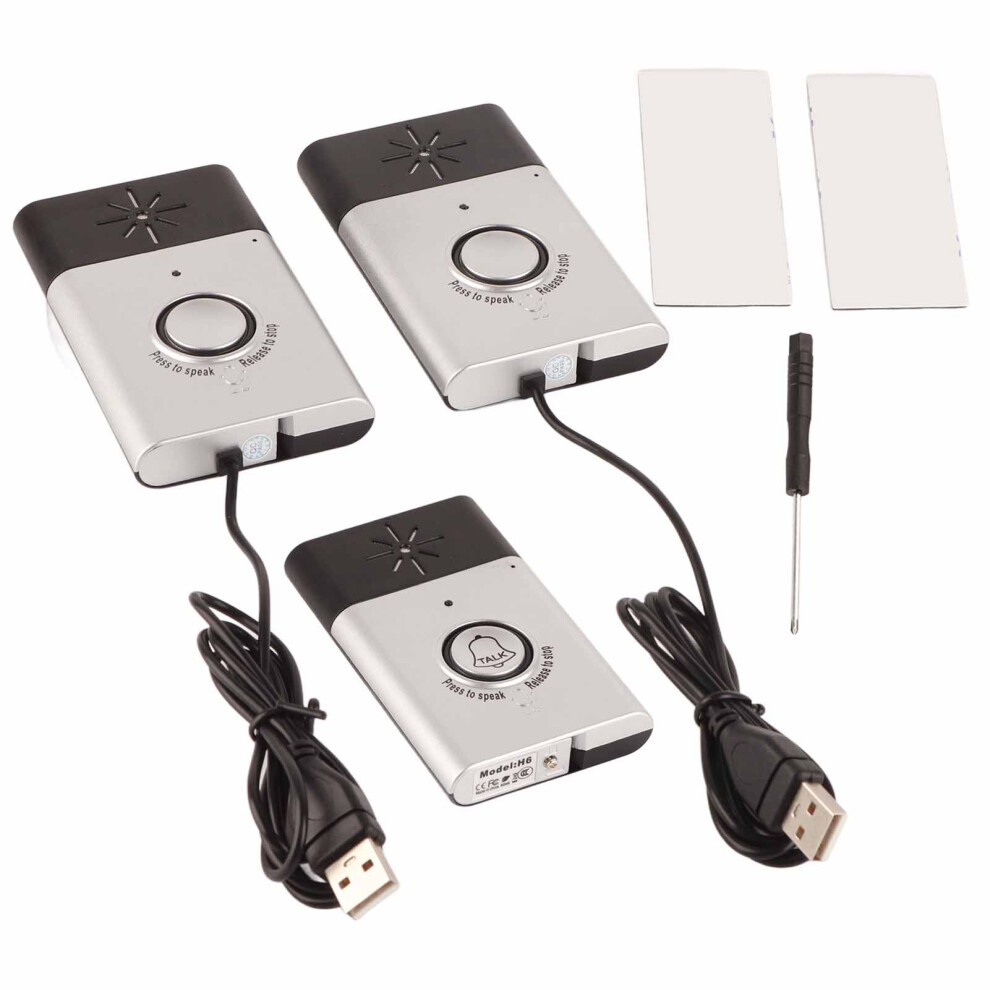 Wireless Voice Intercom Doorbell System Silver 4Xaaa Battery/Usb 5061362540677