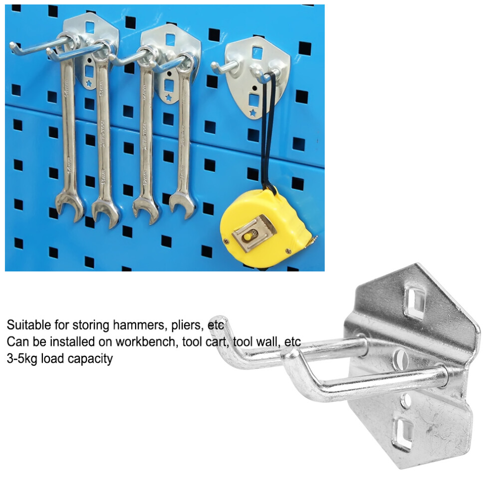 Steel Pegboard Tool Rack 5Pcs | Robust Wall Hooks For Garage 50X6mm 4381362540264