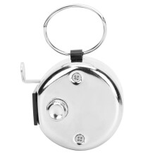 Hand Tally Counter Silver BERM 4-Digit Aluminium Alloy with Hook Portable