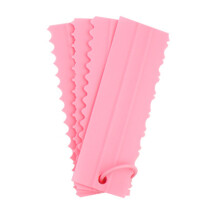 Professional Baking Kit Cake Decorating Scrapers with 8 Edge Types Double Sided ABS Plastic Tools for Frosting Mousse and Icing Smoothing