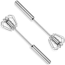 Müheloser Rührbesen-Assistent, halbautomatischer Schneebesen aus lebensmittelechtem Edelstahl, manueller Mixer für die heimische Küche, bietet
