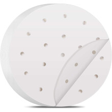 Perforiertes Backpapier, antihaftbeschichtete Bambus-Dampfgarer-Einlagen, wasserdicht und reißfest zum Kochen, Backen und Dämpfen (23 cm, 200