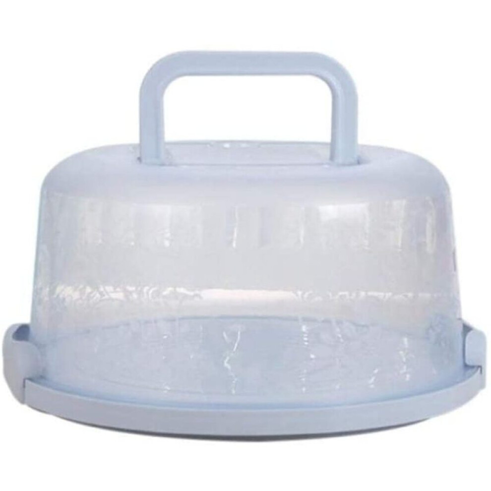 Plastic Cake Carrier, Cake Keeper With Cover For Hygienic Storage And Latch For Cakes For Easy Transportation Of Your Homemade Creations (Blue) Blue